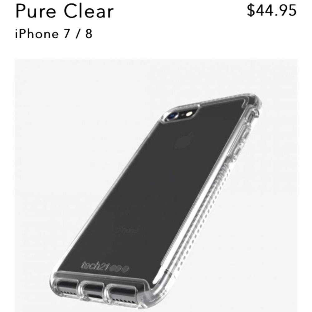 Tech 21 clear case for iPhone 7/8